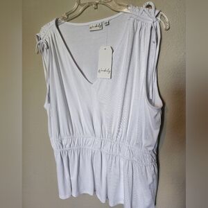 NWT Womens Wonderly Tie Shoulder Sleeveless Top